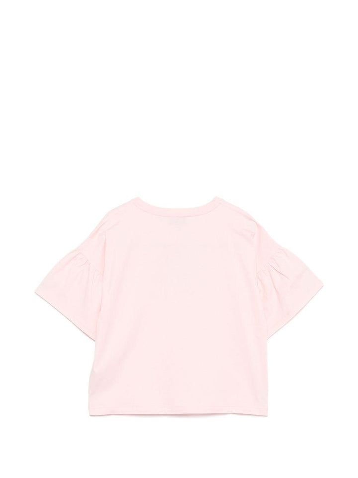T-shirt rosa chiaro per bambina HDM077LAA23 50209 Moschino Kids 