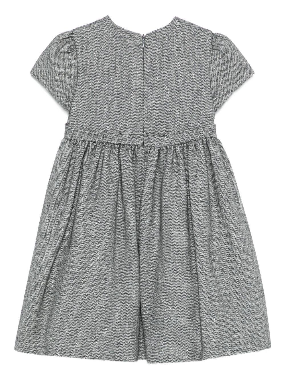 Abito grigio per bambina A25GVM0002W0065K 090 Il Gufo 