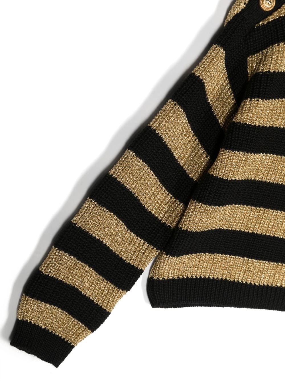 Maglione nero e oro per bambina