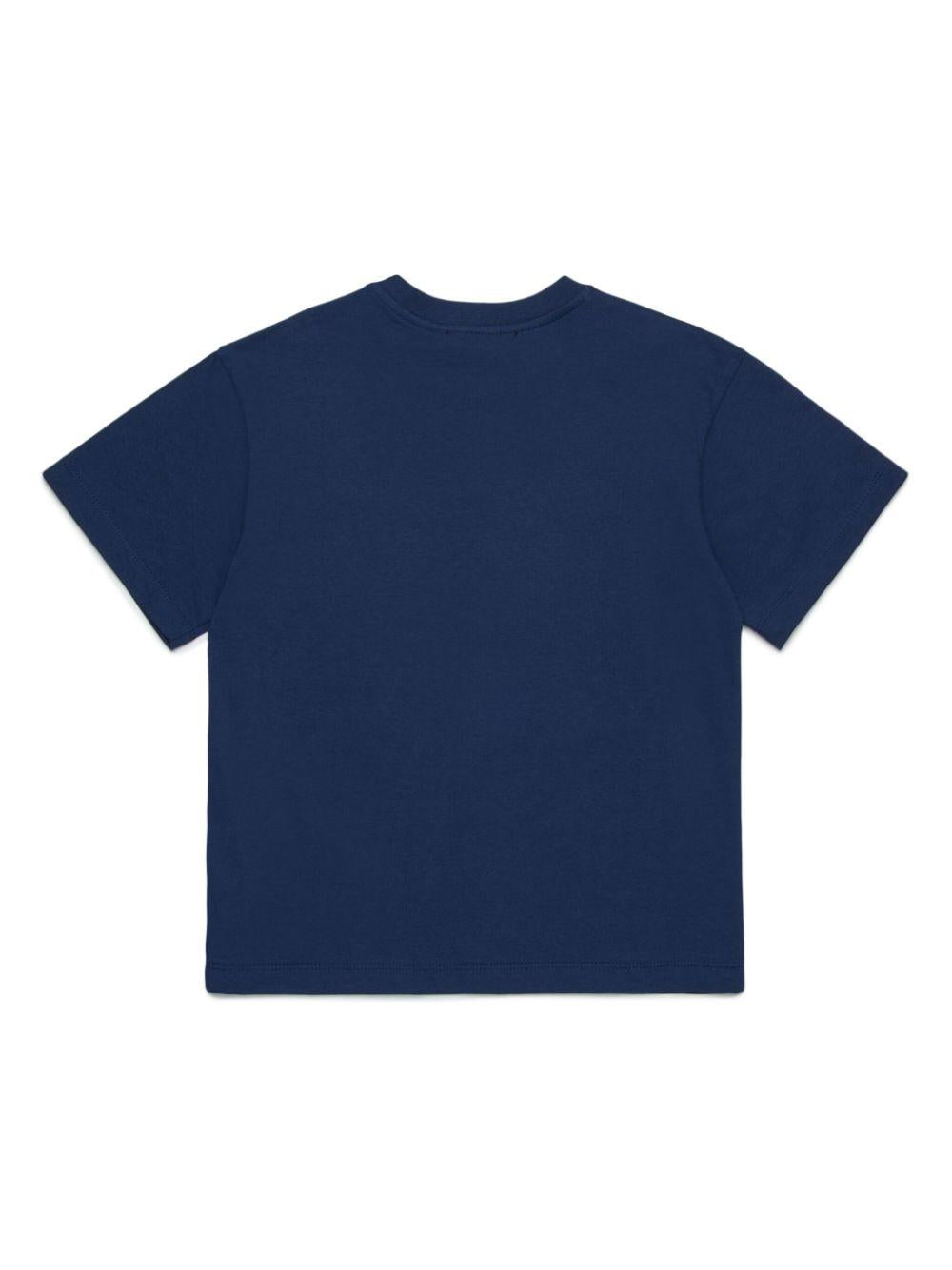 Indigo/red/black T-shirt for girls by Max&amp;co Kids