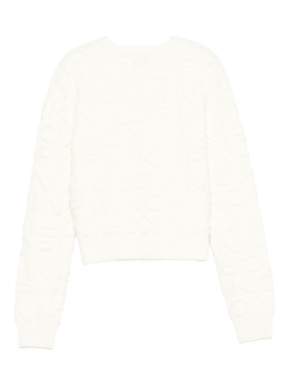 Maglione bianco per bambina KFMA013CFL083 B000 Pinko Kids 
