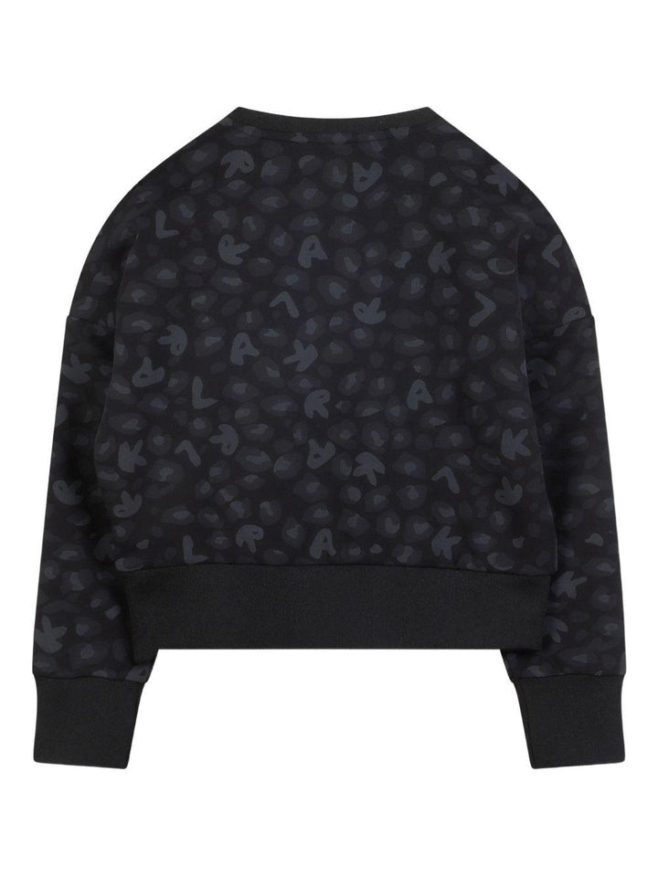 Felpa nera per bambina Z30608 09B Karl Lagerfeld Kids 