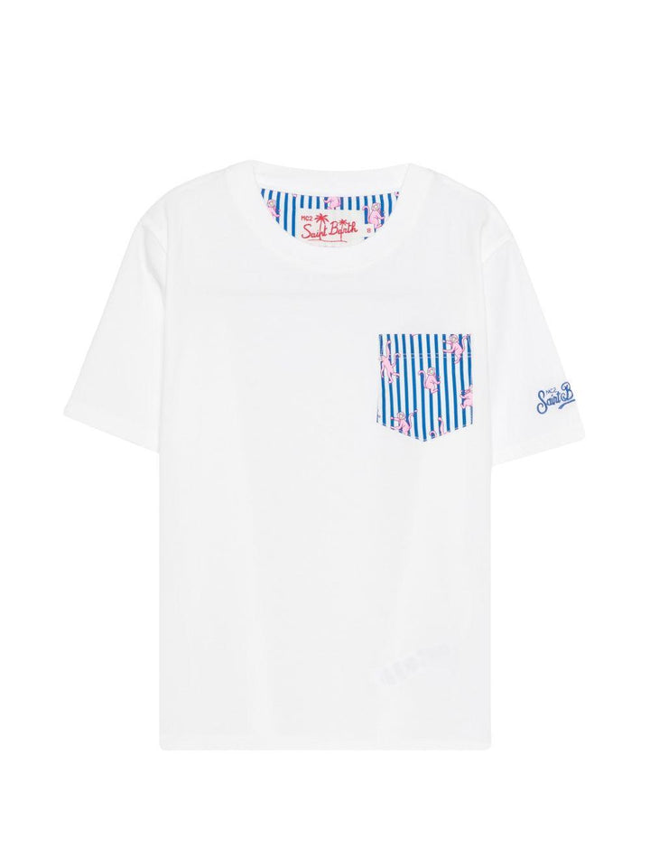 T-shirt bianco per bambino KEA0001 00704L MC2 Saint Barth Kids 