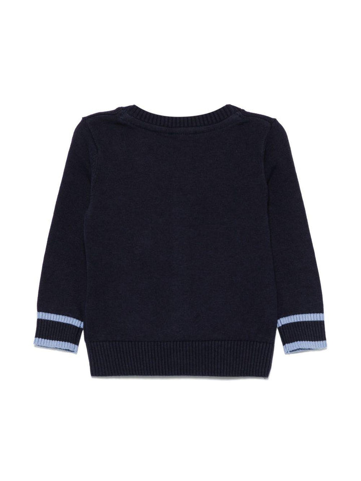 Cardigan blu oxford per neonato