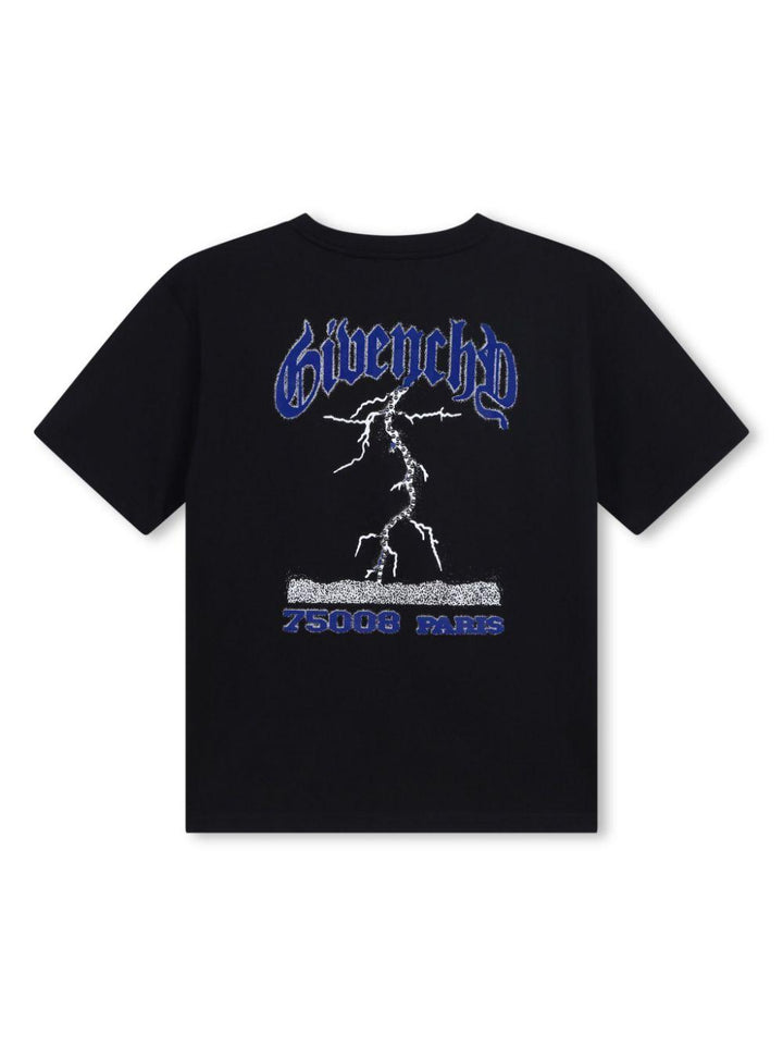 Black/Purple T-Shirt for Kids with Logo