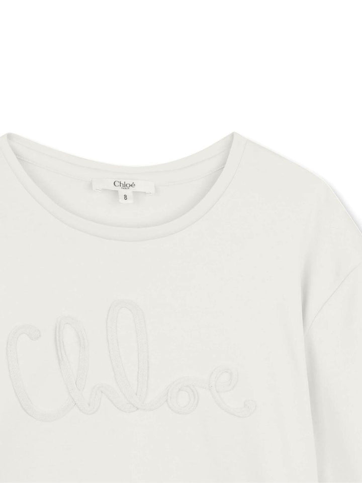 T-shirt bianco sporco per bambina C20858 117 Chloe 