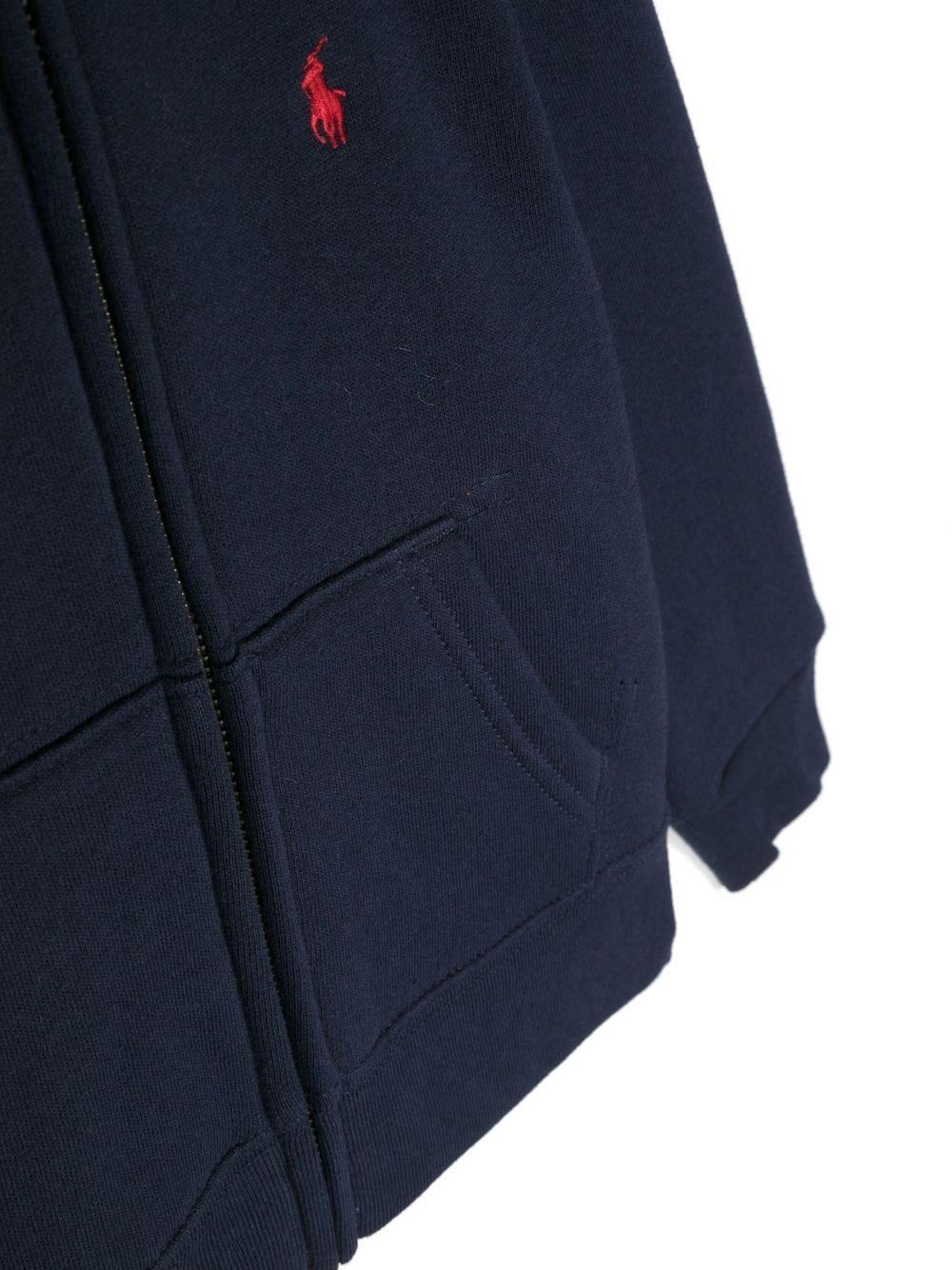 Felpa per bambino in misto cotone blu 323547626 001 Ralph Lauren Kids 