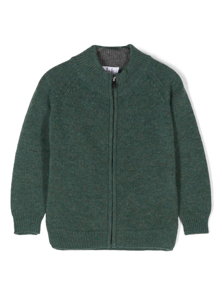 Cardigan verde scuro per neonato