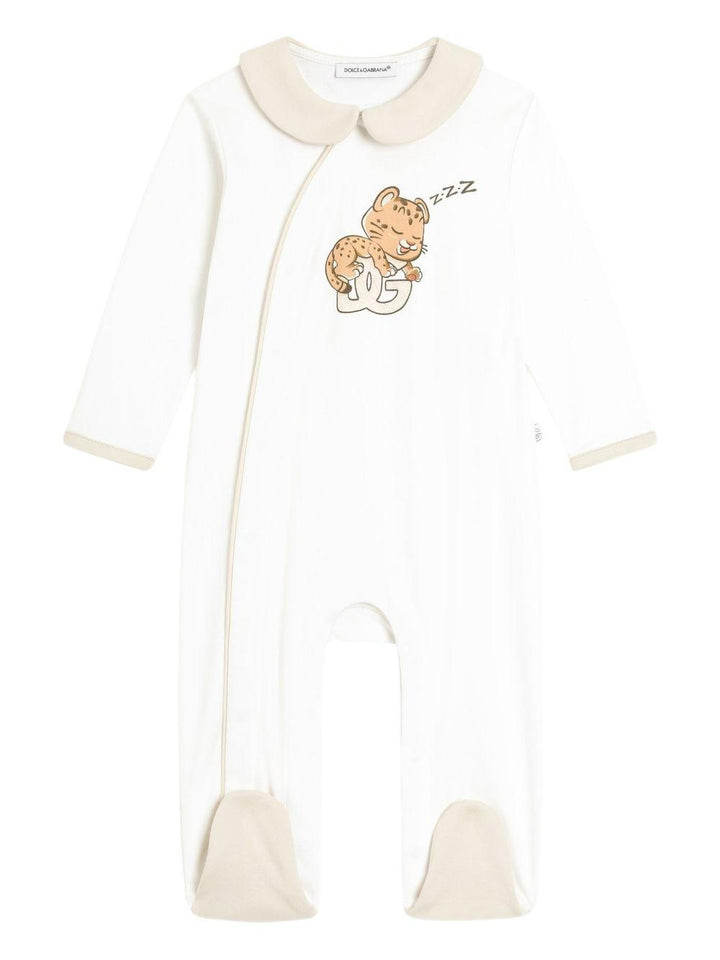 Tutina bianca/beige per neonata L1JOBSG7PNL S9000 Dolce & Gabbana Kids 