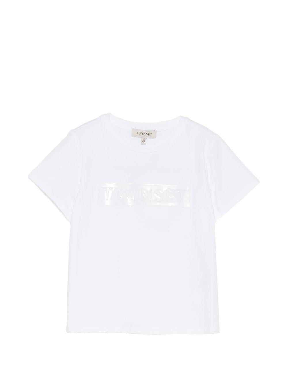 T-shirt bianco per bambina 261GJ2250 00526 Twin Set 