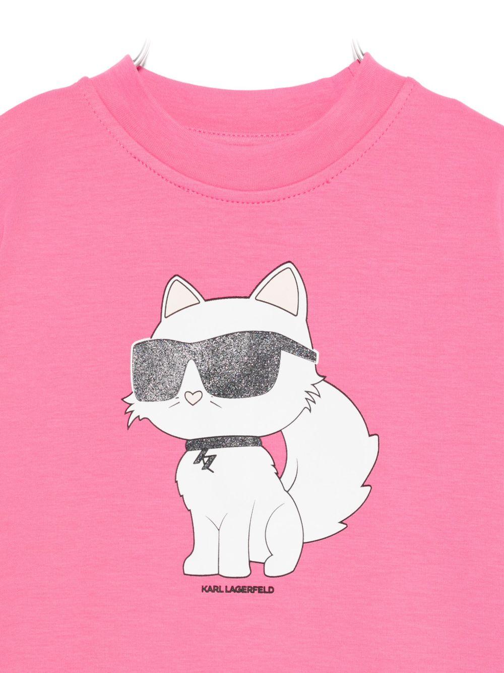 Abito rosa per bambina Z30657K 48V Karl Lagerfeld Kids 