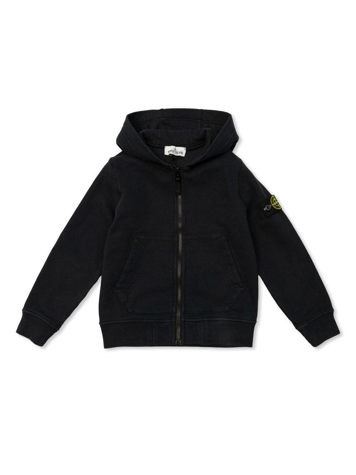 Black cotton sweatshirt for boys