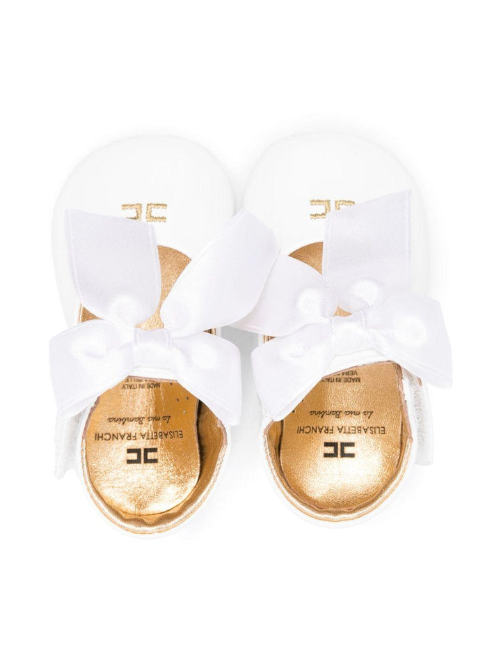 Sandali bianchi per neonata F0A3E03151855672 672 Elisabetta Franchi Kids 