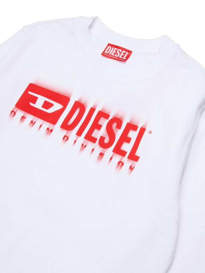 White sweatshirt for boys with logo