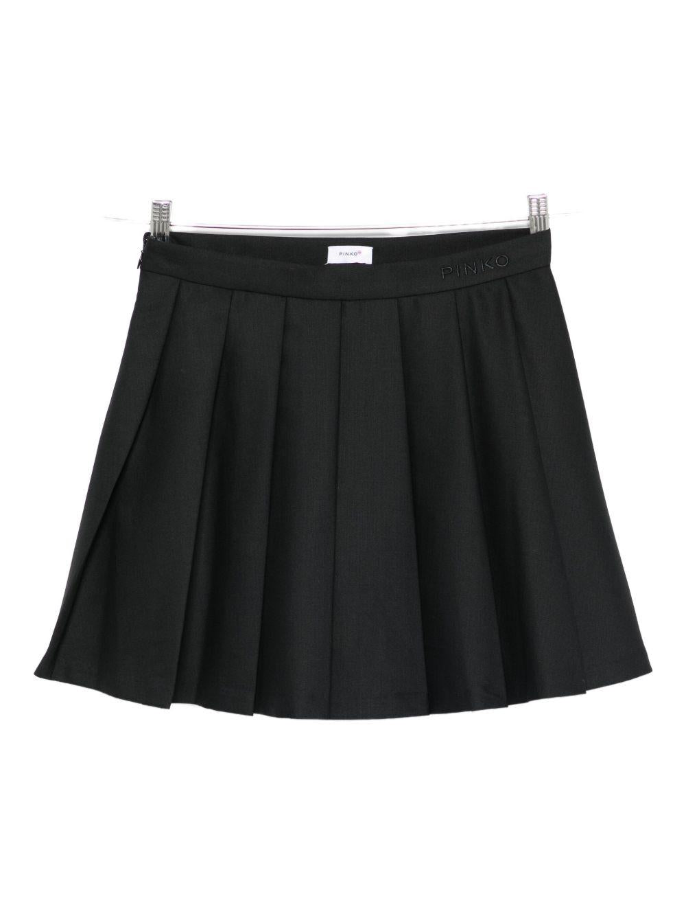 Gonna nera per bambina KFGO011CML025 N000 Pinko Kids 