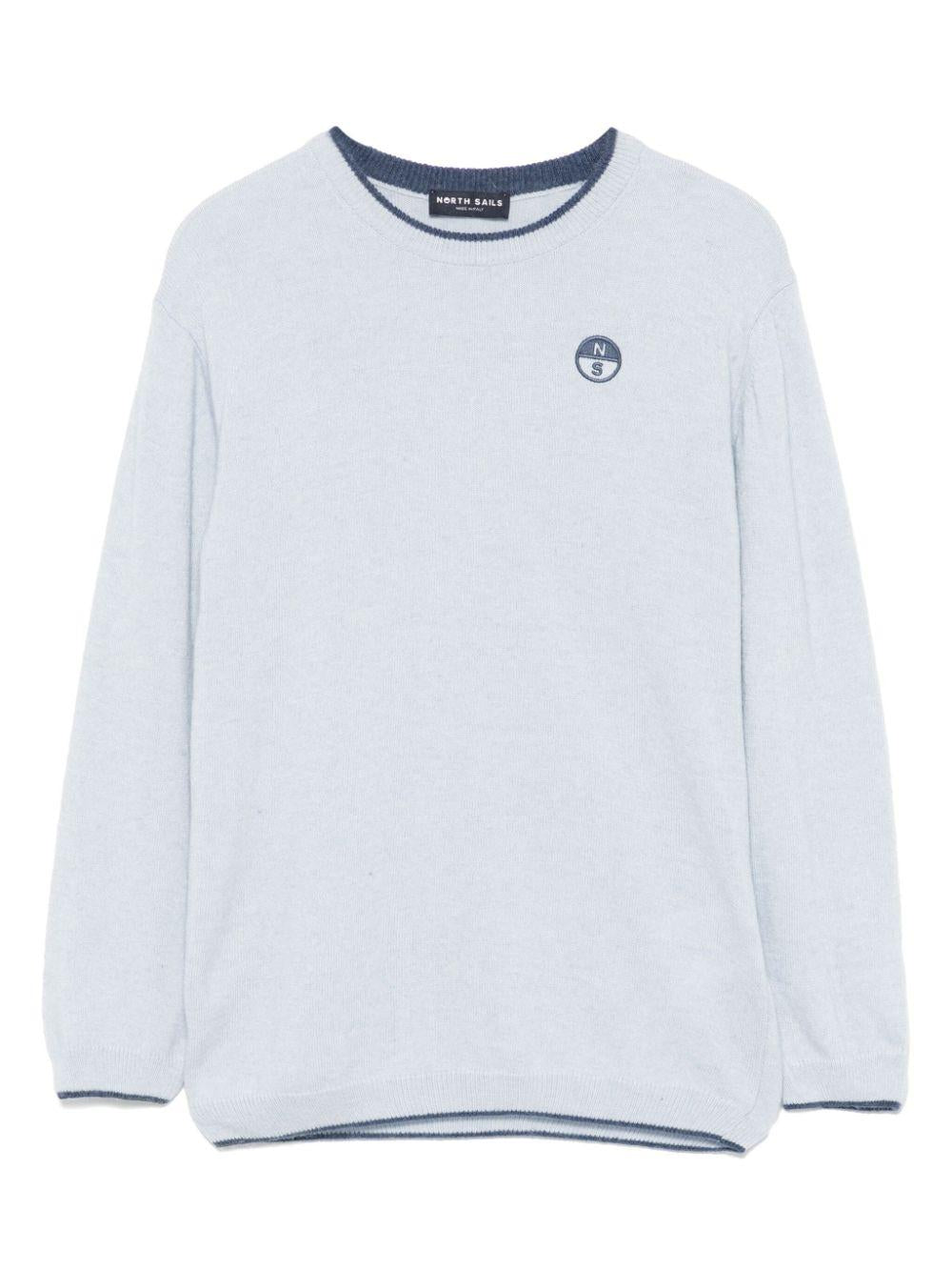 Maglione blu ghiaccio/blu navy per bambino