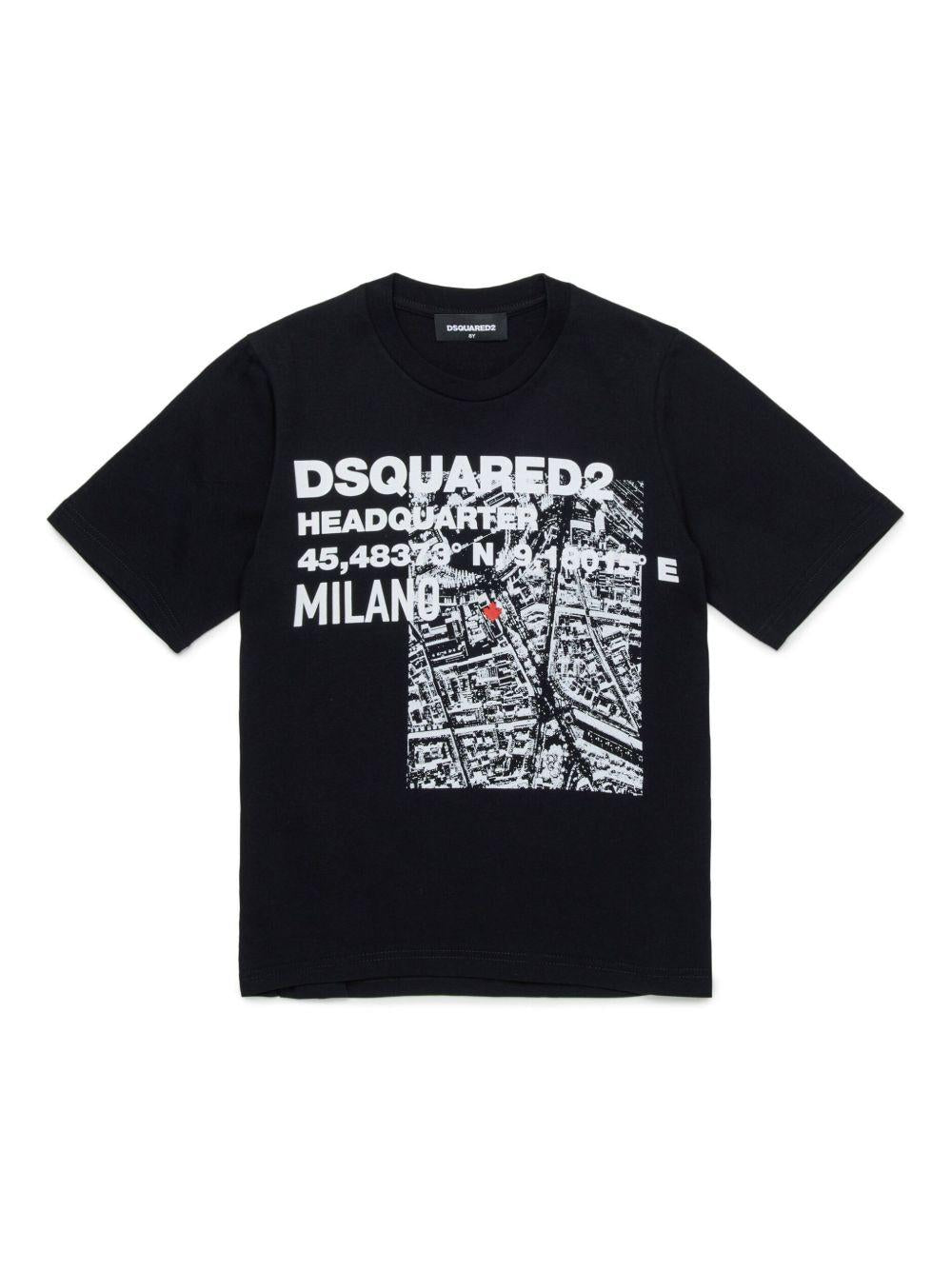 T-shirt nera per bambino