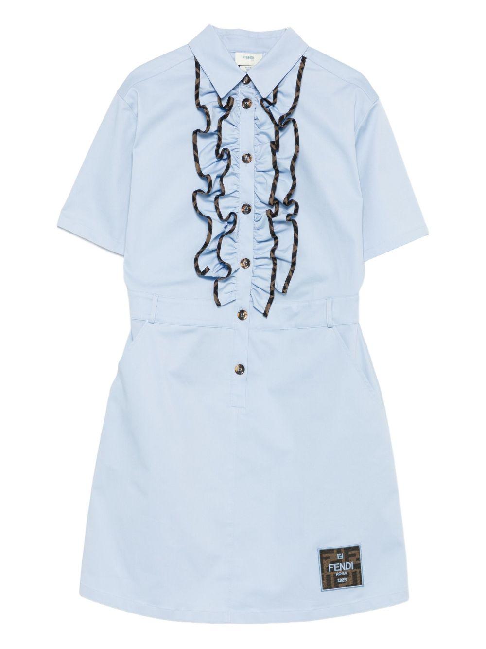 Abito blu chiaro per bambina JFB802ADEH F1PBD Fendi Kids 
