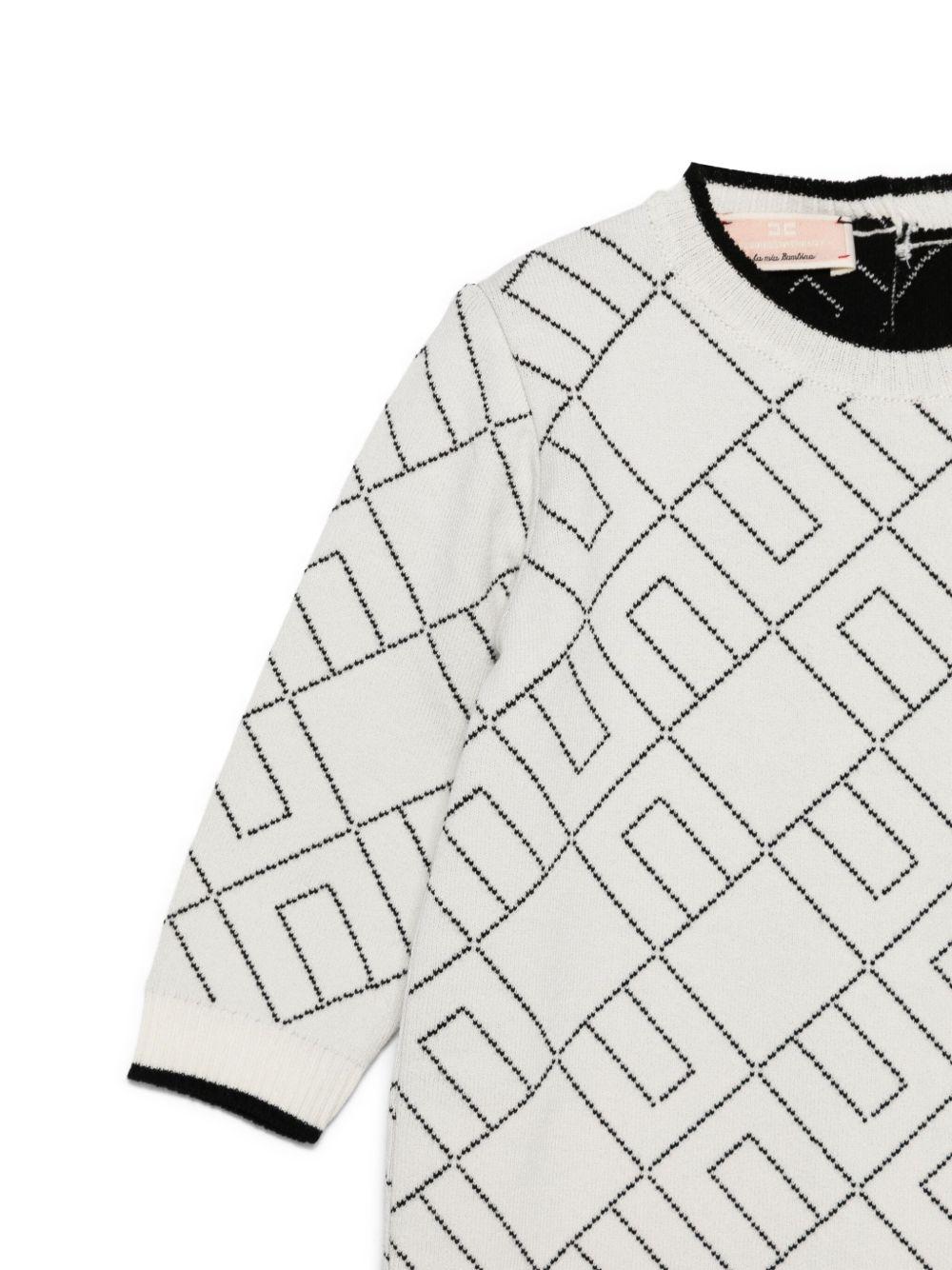 Tutina bianco sporco per neonata ENTU142CFL229 D759 Elisabetta Franchi Kids 