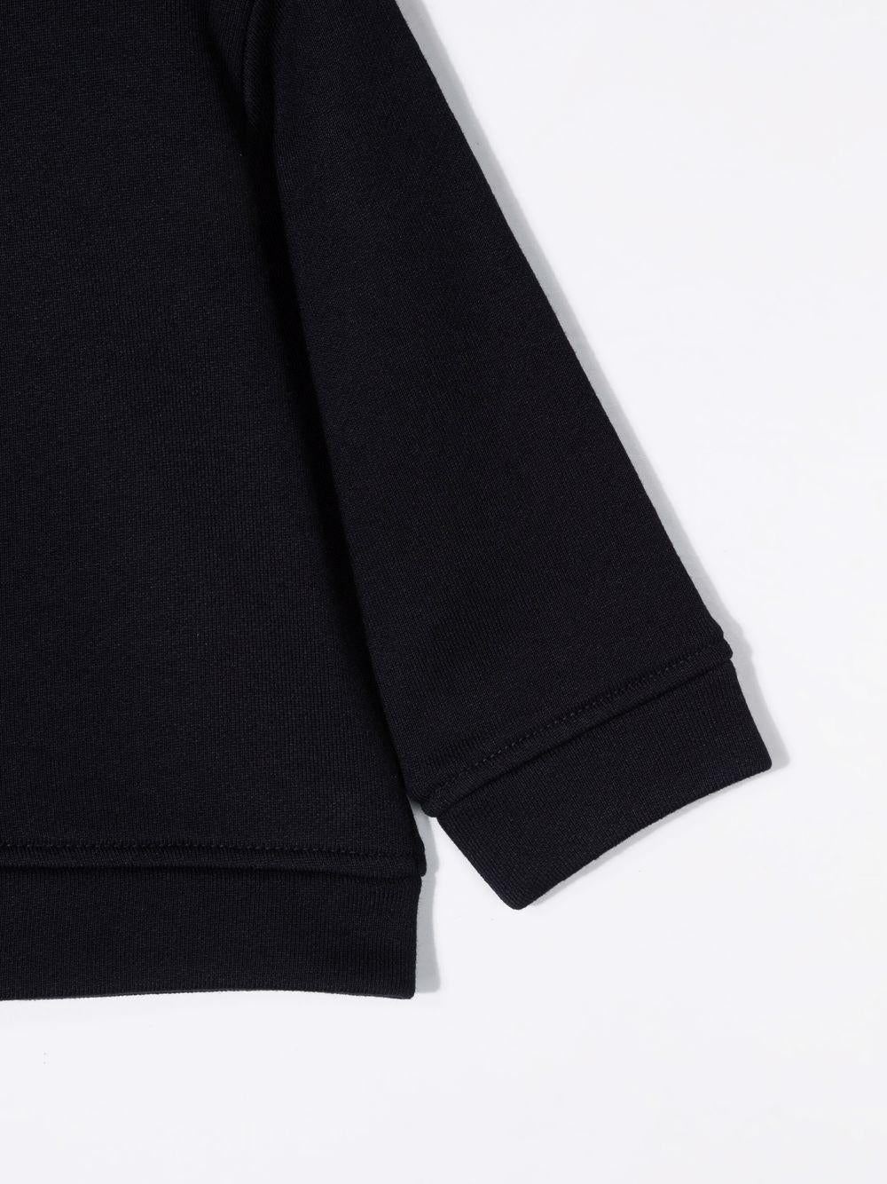 Felpa per neonato in misto cotone navy