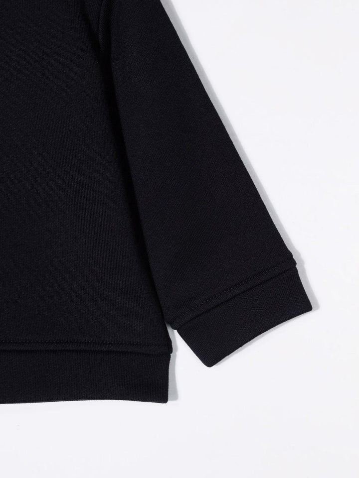 Felpa per neonato in misto cotone navy