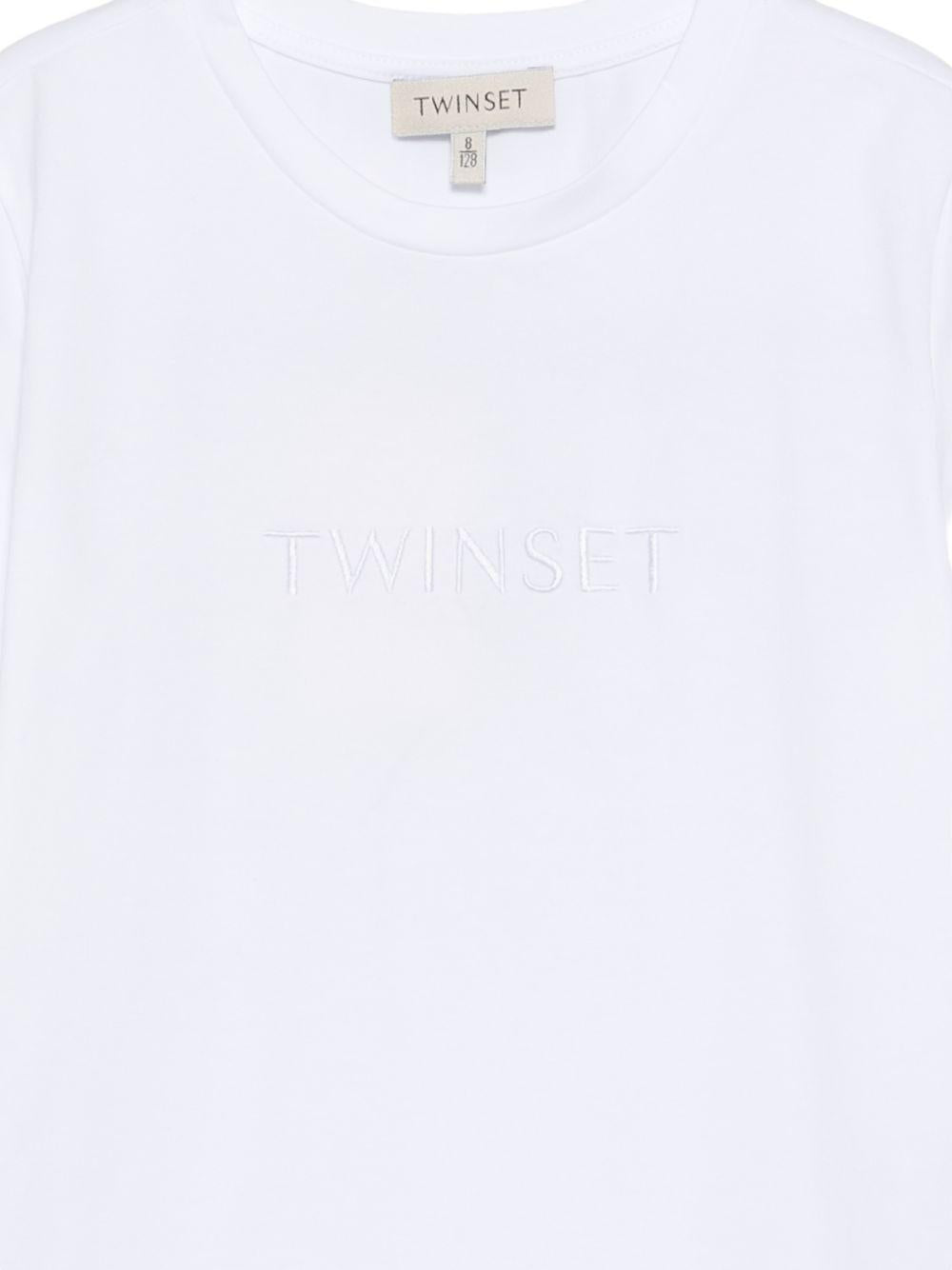 T-shirt bianco per bambino 261GJ2252 00526 Twin Set 