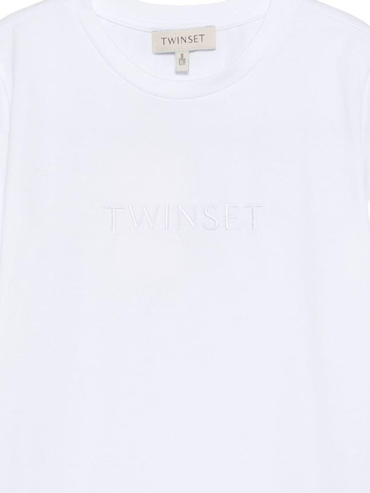 T-shirt bianco per bambino 261GJ2252 00526 Twin Set 