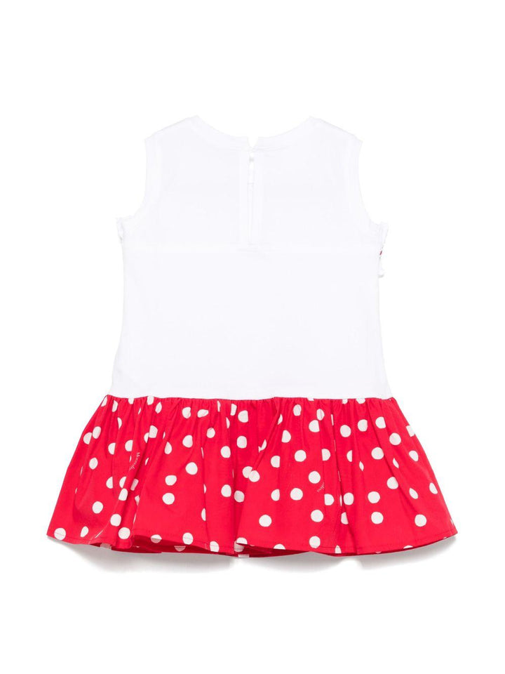 Abito bianco/rosso per neonata