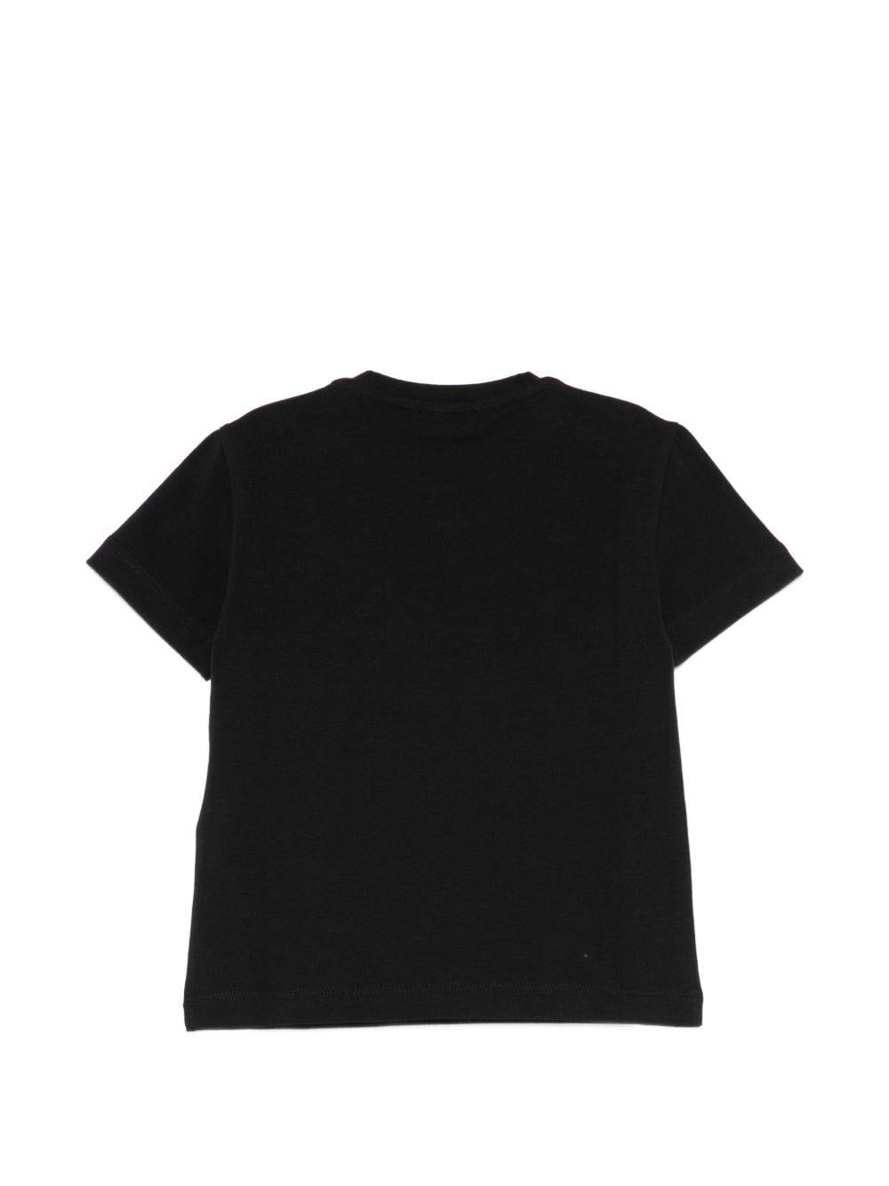 T-shirt nero per bambina EGTS1080JE006 N005 Elisabetta Franchi Kids 