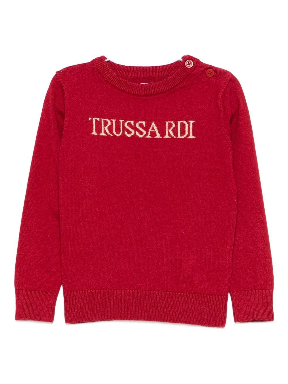 Maglione rosso per neonato TIA25020MA EMB Trussardi Kids 