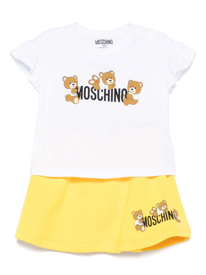 Completo sportivo giallo/bianco per neonata