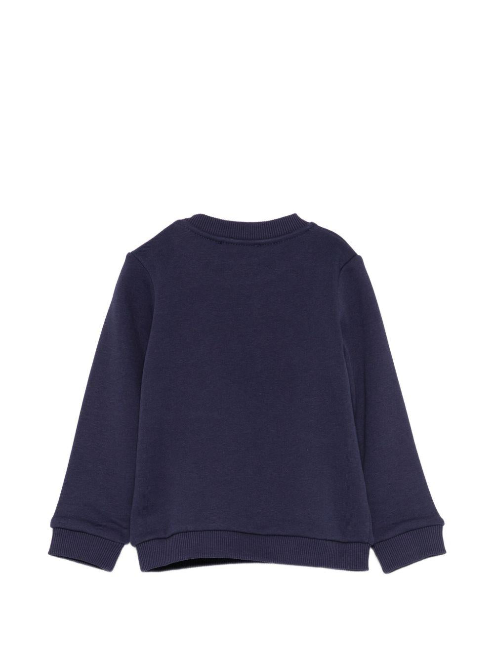 Felpa blu navy per neonato MTF060LCA89 40016 Moschino Kids 