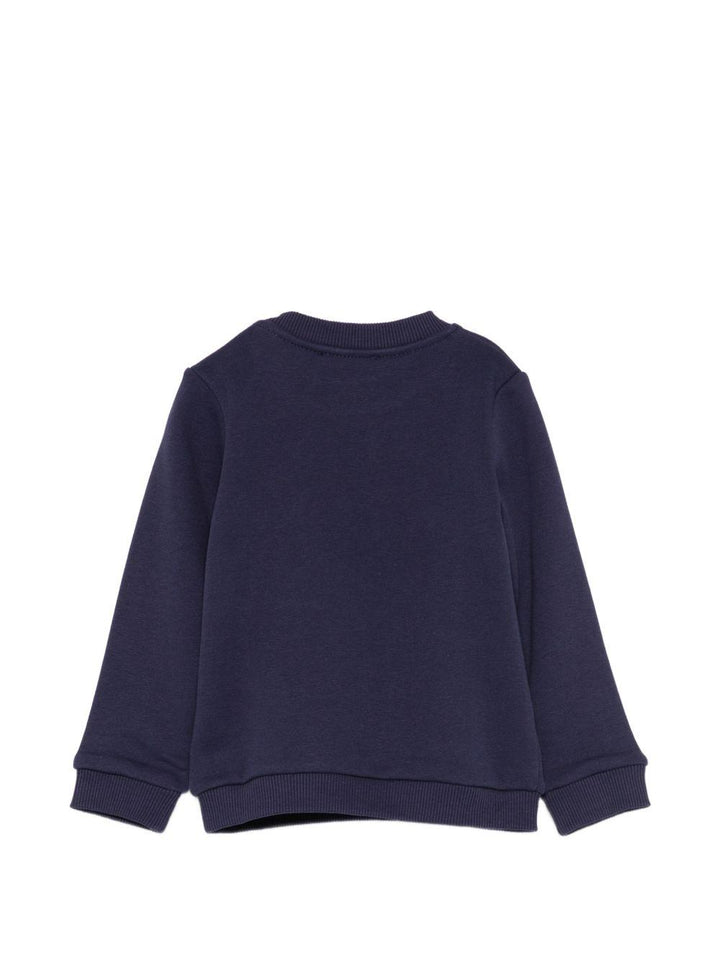 Felpa blu navy per neonato MTF060LCA89 40016 Moschino Kids 