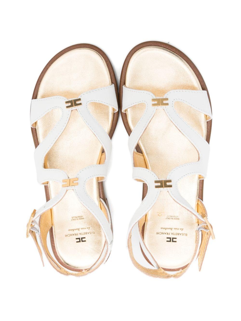 Sandali bianche per bambina F4A2E05641733 139 Elisabetta Franchi Kids 