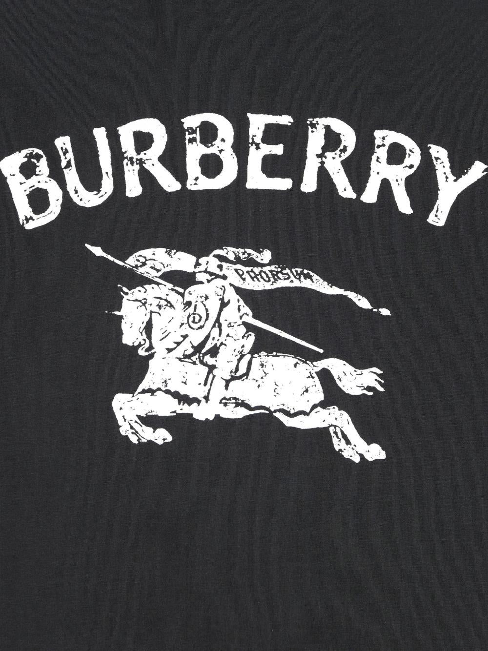 T-shirt nera per bambino 8117667 A1189 Burberry Kids 