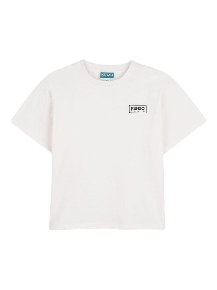 T-shirt bianca per bambino K61681 117 Kenzo Kids 