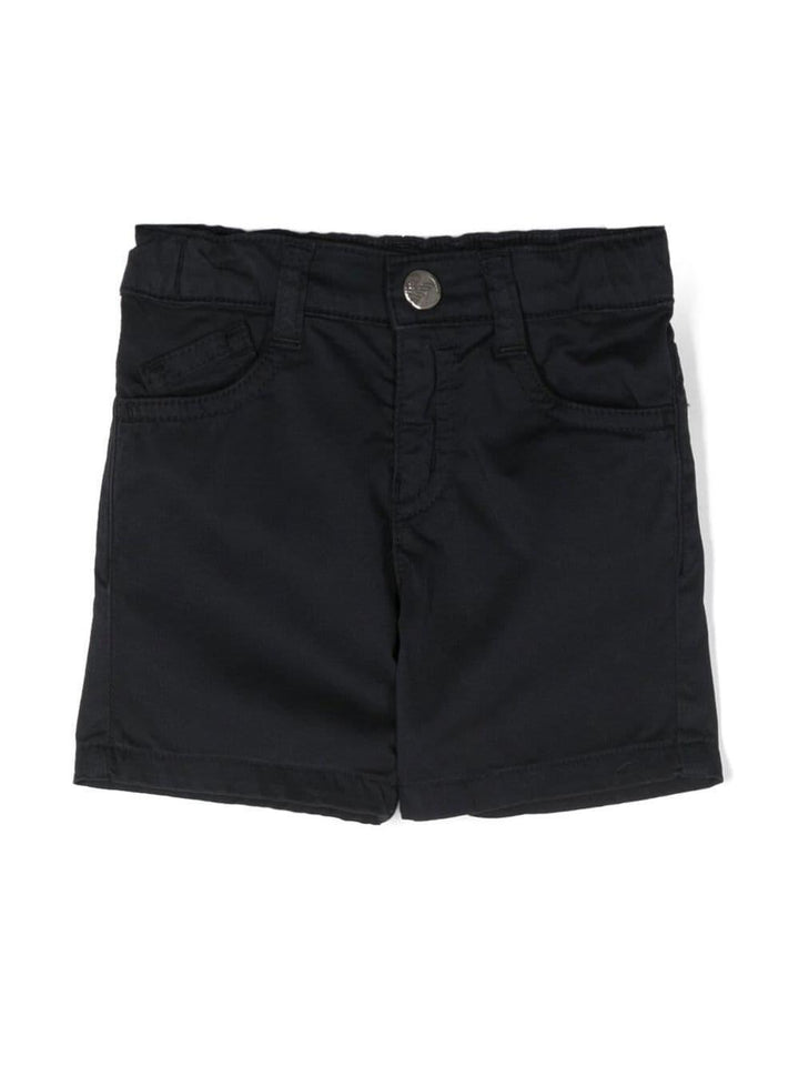 Blue Bermuda shorts for newborns with logo