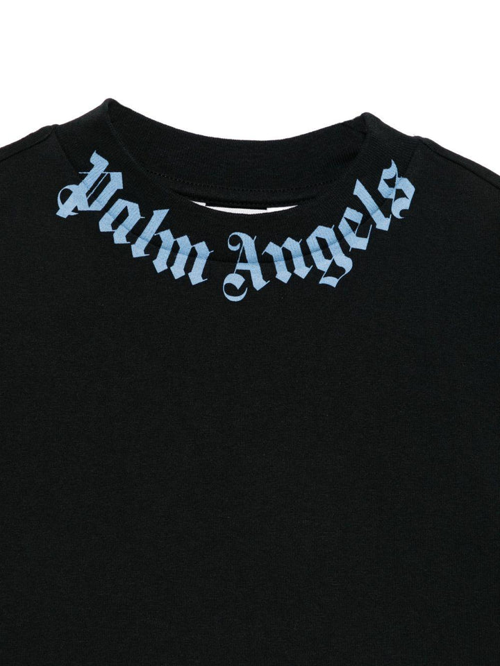 T-shirt nero per bambino PBAA003F25JER002 1040 Palm Angels Kids 