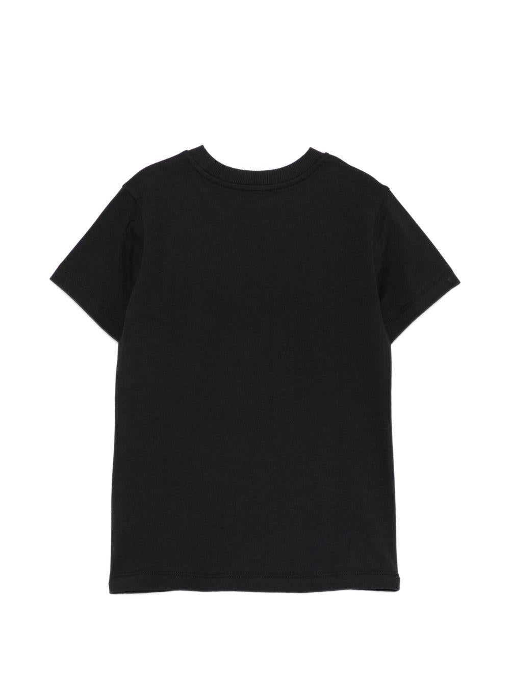 T-shirt nero per bambino HZM058LAA03 60100 Moschino Kids 