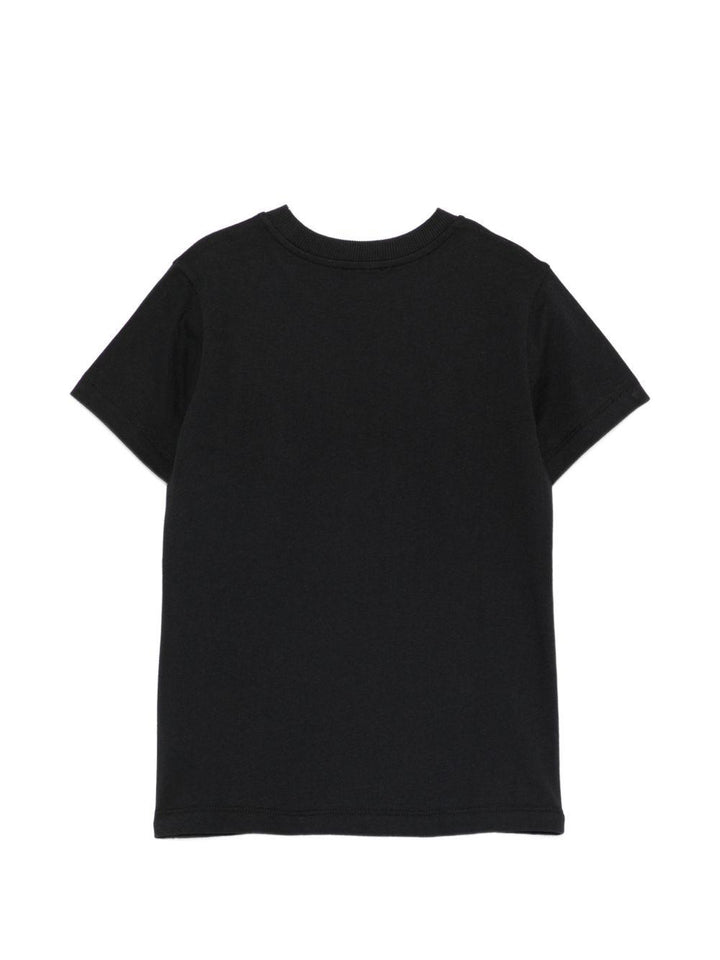 T-shirt nero per bambino HZM058LAA03 60100 Moschino Kids 