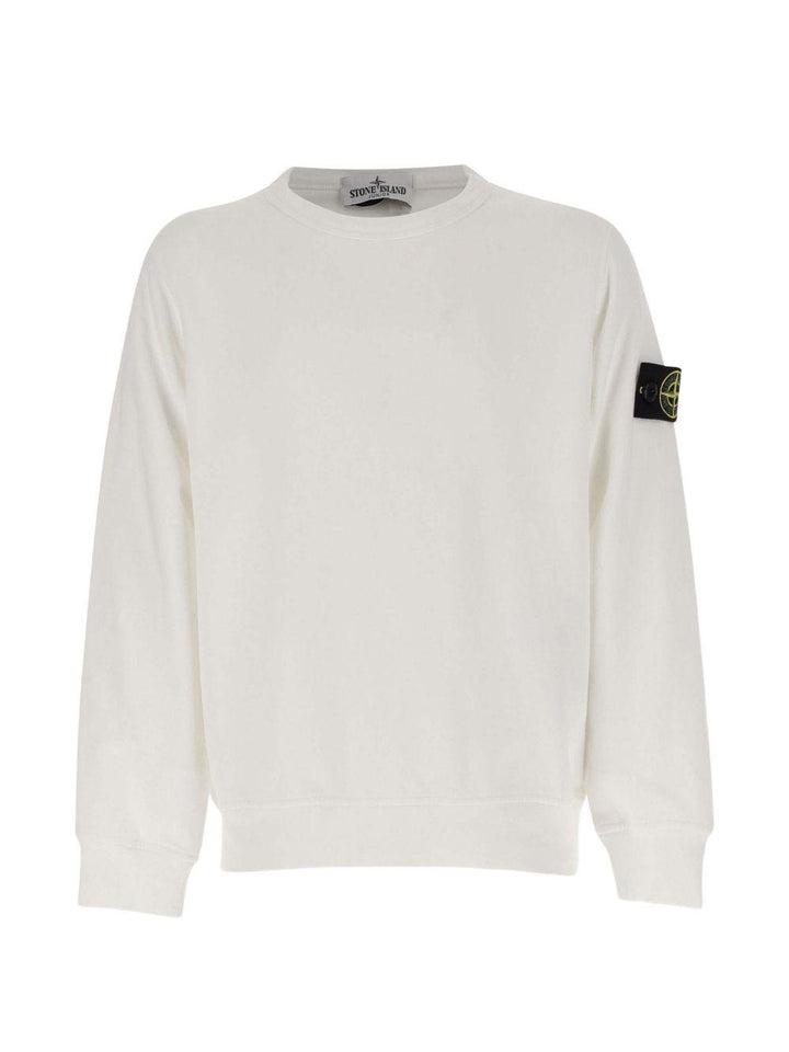 Felpa in cotone bianco per bambino 66100005S0040 V0001 Stone Island Kids 