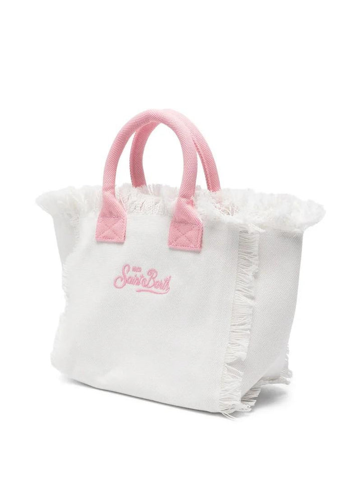 Borsa bianca/rosa per bambina COL0001 02634L MC2 Saint Barth Kids 