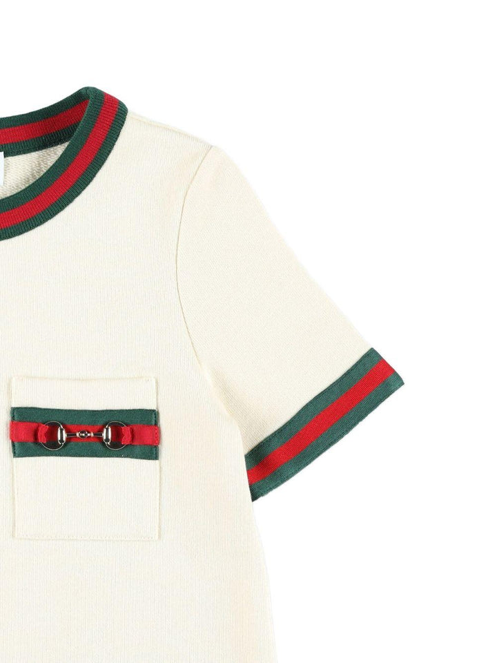 Abito bianco sporco per bambina 718772XJHR9 9908 Gucci Kids 