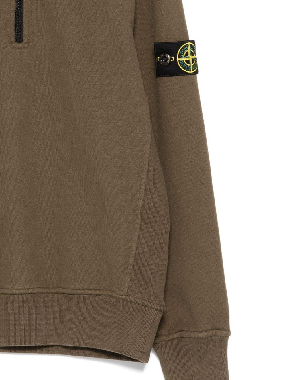 Felpa verde oliva per bambino 66100012S0A20 V0054 Stone Island Kids 