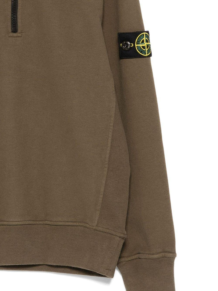 Felpa verde oliva per bambino 66100012S0A20 V0054 Stone Island Kids 