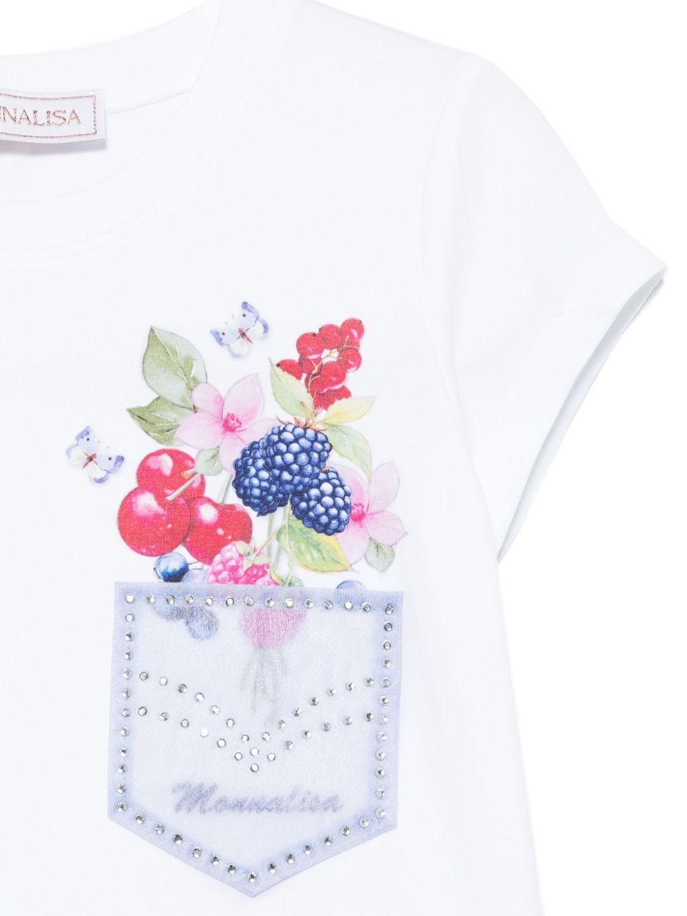 T-shirt bianca per bambina