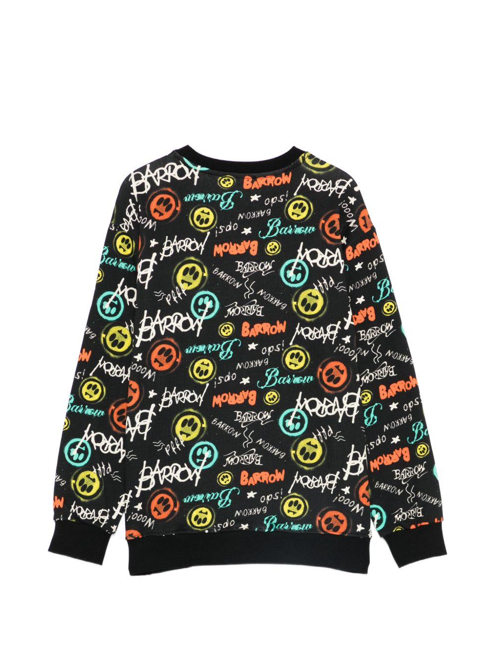 Felpa nera per bambino S6BKJUSW048 110 Barrow Kids 