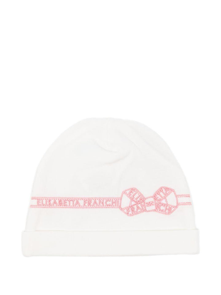 Cappello bianco per neonata ENCP0770JF054 0285 Elisabetta Franchi Kids 
