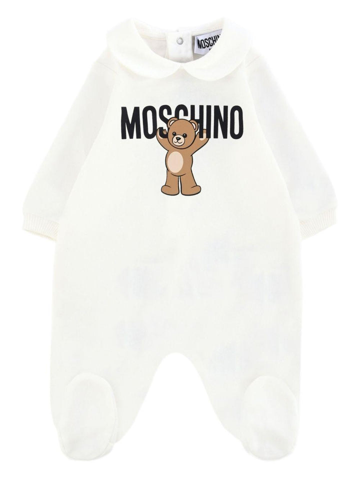 Tutina avorio per neonato MXY037LCA40 10063 Moschino Kids 