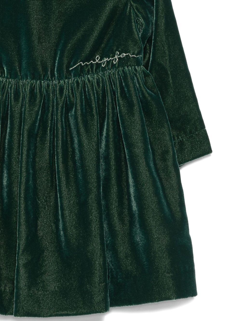 Abito verde foresta per neonata A25GVL0012V0017 577 Il Gufo 